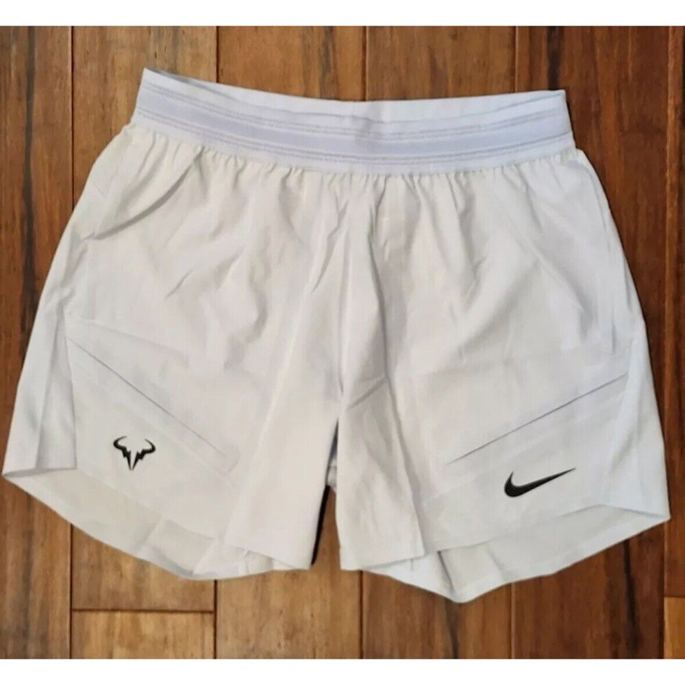 Nike Player Issue Rafa Nadal CUSTOM ATHLETE TAG Court ADV 7” Shorts Mens MEDIUM